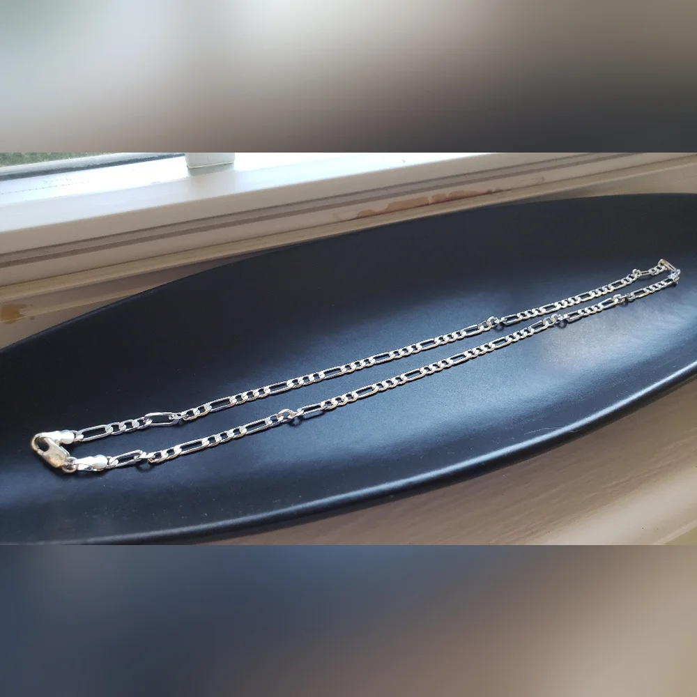 Silver Link Chain Necklace, 20", 925 Sterling Stamped, NWOT - Picture 7 of 7